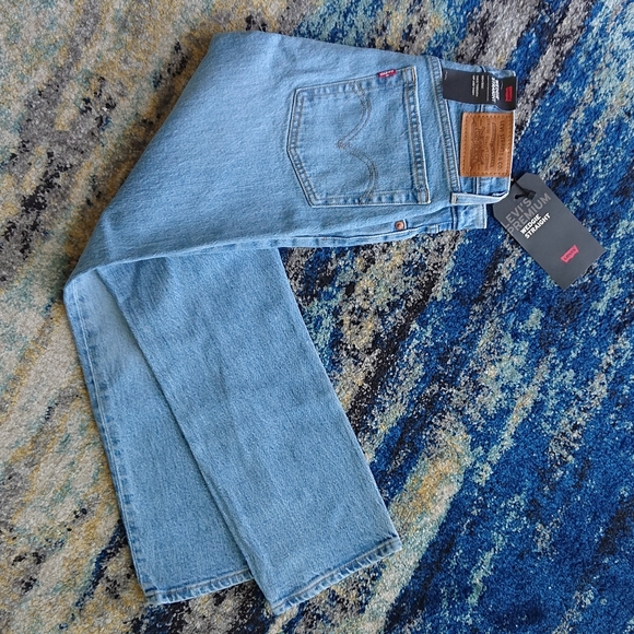 Levis Wedgie Straight Jeans Light Wash Tango Blue - Picture 12 of 16